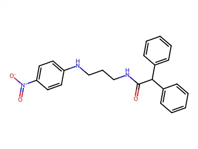 N-[3-(4-nitroanilino)propyl]-2,2-diphenylacetamide structure