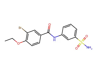 3-bromo-4-ethoxy-N-(3-sulfamoylphenyl)benzamide structure