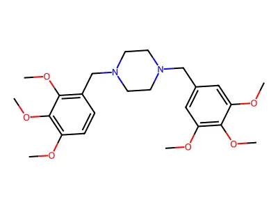 1-[(2,3,4-Trimethoxyphenyl)methyl]-4-[(3,4,5-trimethoxyphenyl)methyl]piperazine structure