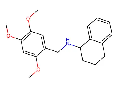 N-[(2,4,5-trimethoxyphenyl)methyl]-1,2,3,4-tetrahydronaphthalen-1-amine structure