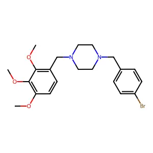 1-(4-Bromobenzyl)-4-(2,3,4-trimethoxybenzyl)piperazine structure