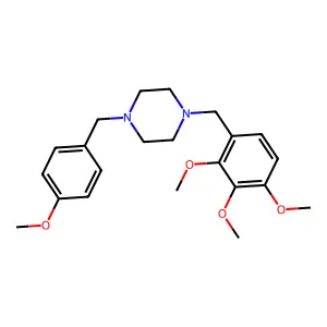 1-(4-Methoxybenzyl)-4-(2,3,4-trimethoxybenzyl)piperazine structure