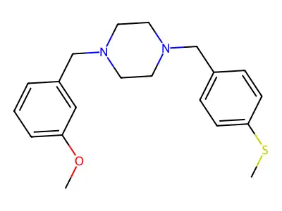1-(3-Methoxybenzyl)-4-[4-(methylsulfanyl)benzyl]piperazine structure