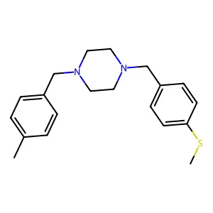 1-(4-Methylbenzyl)-4-[4-(methylsulfanyl)benzyl]piperazine structure
