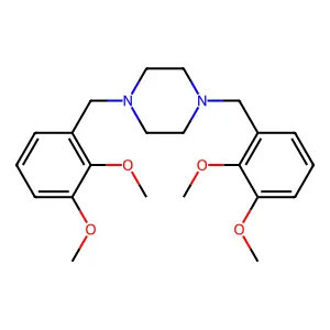 1,4-Bis[(2,3-dimethoxyphenyl)methyl]piperazine structure