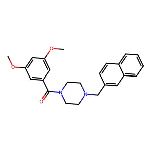 (3,5-Dimethoxyphenyl)-[4-(naphthalen-2-ylmethyl)piperazin-1-yl]methanone structure