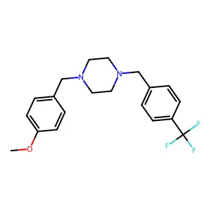 1-[(4-Methoxyphenyl)methyl]-4-[[4-(trifluoromethyl)phenyl]methyl]piperazine structure