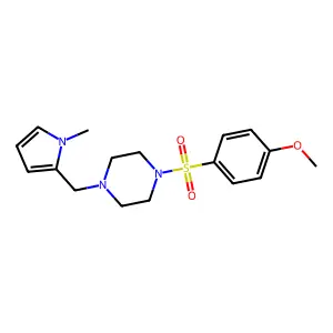 1-(4-Methoxyphenyl)sulfonyl-4-[(1-methylpyrrol-2-yl)methyl]piperazine structure