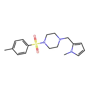 1-[(4-methylphenyl)sulfonyl]-4-[(1-methyl-1H-pyrrol-2-yl)methyl]piperazine structure