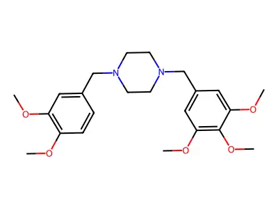 1-[(3,4-Dimethoxyphenyl)methyl]-4-[(3,4,5-trimethoxyphenyl)methyl]piperazine structure