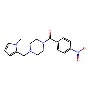 [4-[(1-Methylpyrrol-2-yl)methyl]piperazin-1-yl]-(4-nitrophenyl)methanone structure