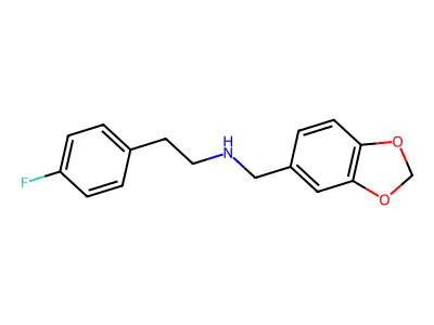 Benzo[1,3]dioxol-5-ylmethyl-[2-(4-fluoro-phenyl)-ethyl]-amine structure
