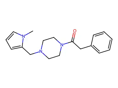 1-[4-[(1-Methylpyrrol-2-yl)methyl]piperazin-1-yl]-2-phenylethanone structure
