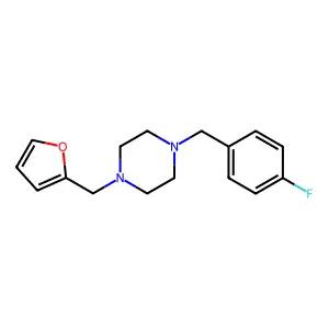 1-[(4-Fluorophenyl)methyl]-4-(furan-2-ylmethyl)piperazine structure