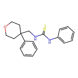 1-Phenyl-3-[(4-phenyloxan-4-yl)methyl]thiourea structure