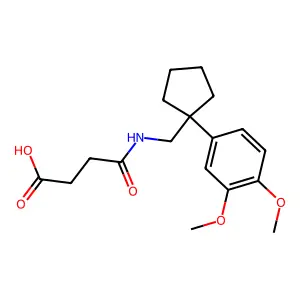 N-[1-(3,4-Dimethoxy-phenyl)-cyclopentylmethyl]-succinamic acid structure