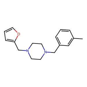 1-(Furan-2-ylmethyl)-4-[(3-methylphenyl)methyl]piperazine structure