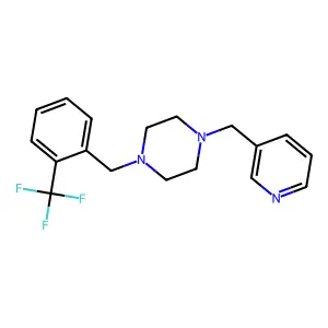 1-(Pyridin-3-ylmethyl)-4-[2-(trifluoromethyl)benzyl]piperazine structure