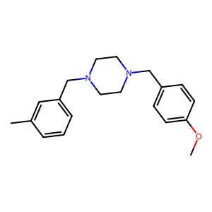 1-(4-Methoxybenzyl)-4-(3-methylbenzyl)piperazine structure