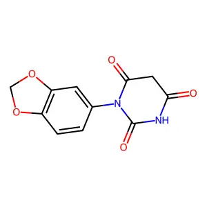 1-(1,3-benzodioxol-5-yl)pyrimidine-2,4,6(1H,3H,5H)-trione structure