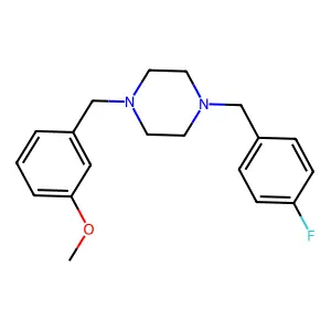 1-(4-Fluorobenzyl)-4-(3-methoxybenzyl)piperazine structure
