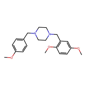 1-(2,5-Dimethoxybenzyl)-4-(4-methoxybenzyl)piperazine structure