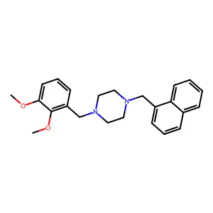1-[(2,3-Dimethoxyphenyl)methyl]-4-(naphthalen-1-ylmethyl)piperazine structure