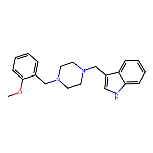 3-({4-[(2-Methoxyphenyl)methyl]piperazin-1-YL}methyl)-1H-indole structure