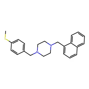 1-[(4-Methylsulfanylphenyl)methyl]-4-(naphthalen-1-ylmethyl)piperazine structure