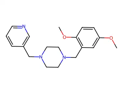 1-[(2,5-Dimethoxyphenyl)methyl]-4-(pyridin-3-ylmethyl)piperazine structure