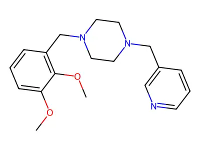 1-(2,3-Dimethoxybenzyl)-4-(pyridin-3-ylmethyl)piperazine structure