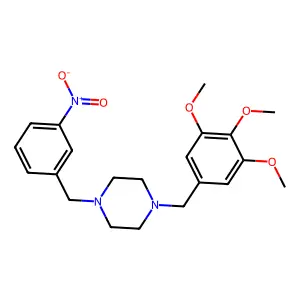 1-[(3-Nitrophenyl)methyl]-4-[(3,4,5-trimethoxyphenyl)methyl]piperazine structure