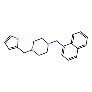 1-(Furan-2-ylmethyl)-4-(naphthalen-1-ylmethyl)piperazine structure