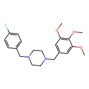 1-[(4-Fluorophenyl)methyl]-4-[(3,4,5-trimethoxyphenyl)methyl]piperazine structure