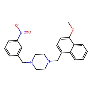 1-[(4-Methoxynaphthalen-1-yl)methyl]-4-[(3-nitrophenyl)methyl]piperazine structure