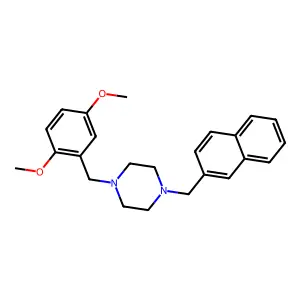 1-[(2,5-Dimethoxyphenyl)methyl]-4-(naphthalen-2-ylmethyl)piperazine structure