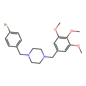 1-(4-Bromobenzyl)-4-(3,4,5-trimethoxybenzyl)piperazine structure