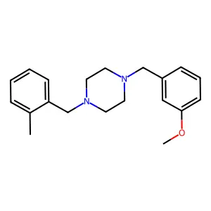 1-(3-Methoxybenzyl)-4-(2-methylbenzyl)piperazine structure