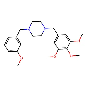 1-[(3-Methoxyphenyl)methyl]-4-[(3,4,5-trimethoxyphenyl)methyl]piperazine structure