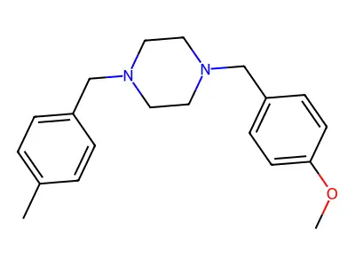 1-(4-Methoxybenzyl)-4-(4-methylbenzyl)piperazine structure