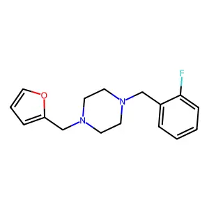 1-[(2-Fluorophenyl)methyl]-4-(furan-2-ylmethyl)piperazine structure