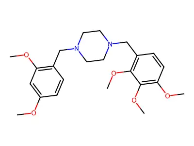 1-(2,4-Dimethoxybenzyl)-4-(2,3,4-trimethoxybenzyl)piperazine structure