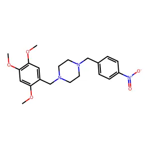 1-[(4-Nitrophenyl)methyl]-4-[(2,4,5-trimethoxyphenyl)methyl]piperazine structure