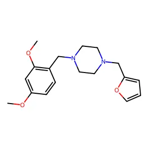 1-[(2,4-Dimethoxyphenyl)methyl]-4-(furan-2-ylmethyl)piperazine structure