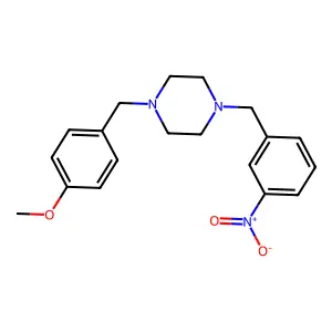 1-[(4-Methoxyphenyl)methyl]-4-[(3-nitrophenyl)methyl]piperazine structure