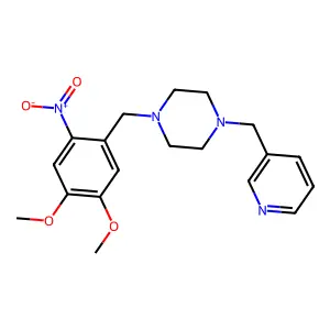 1-[(4,5-Dimethoxy-2-nitrophenyl)methyl]-4-(pyridin-3-ylmethyl)piperazine structure