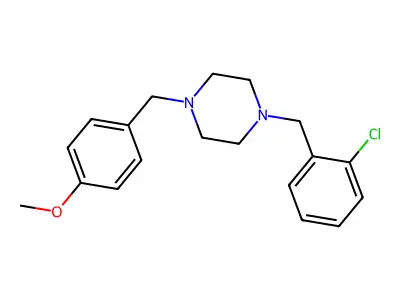 1-(2-Chlorobenzyl)-4-(4-methoxybenzyl)piperazine structure