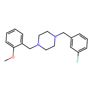1-(3-Fluorobenzyl)-4-(2-methoxybenzyl)piperazine structure