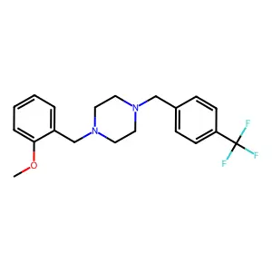 1-[(2-Methoxyphenyl)methyl]-4-[[4-(trifluoromethyl)phenyl]methyl]piperazine structure