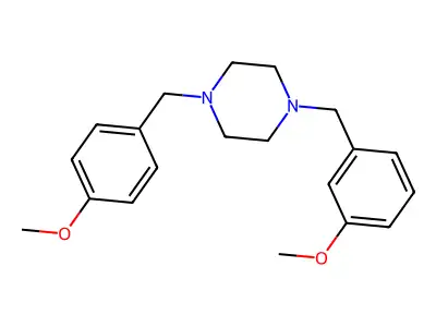 1-(3-Methoxybenzyl)-4-(4-methoxybenzyl)piperazine structure